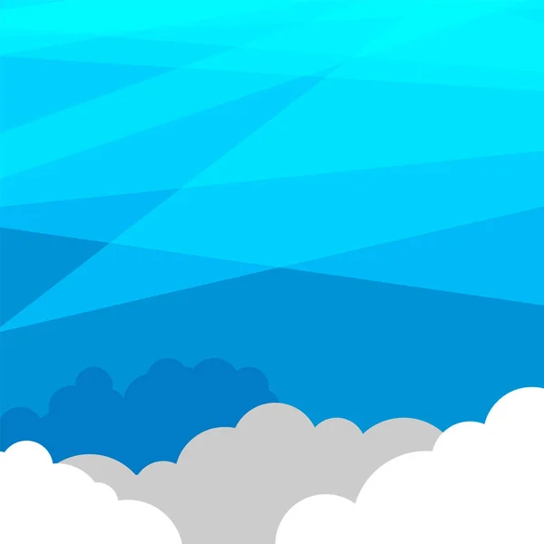 Céu azul com nuvens brancas no fundo — Vetor de Stock