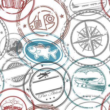 Soyut pullar veya semboller kusursuz desen oluşturur