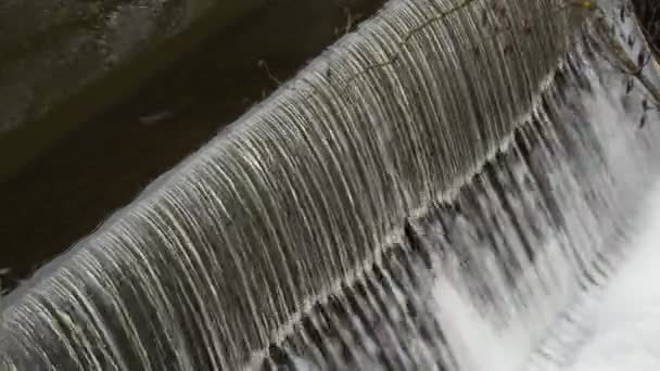 Presa Flujo Agua Flujo Superficial Agua Corriente Pequeño Depósito Agua — Vídeo de stock