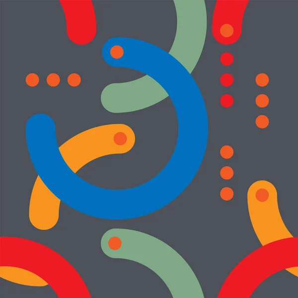 Бесшовные шаблоны абстрактных цветных червей — стоковый вектор