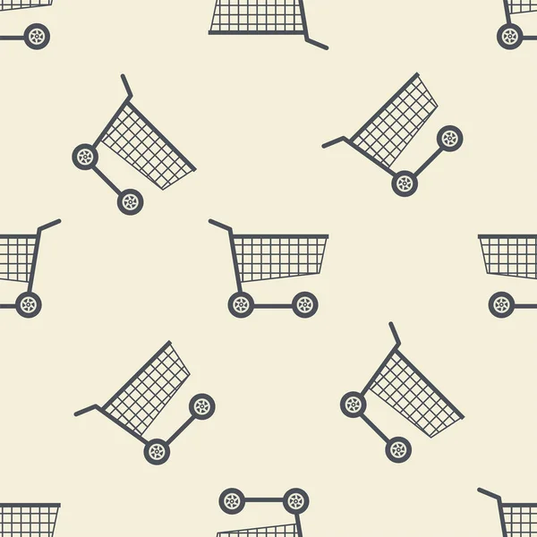 Seamless pattern Shopping Trolley, Shopping Cart — Stock Vector