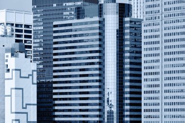 Modern Business Office Buildings, siyah beyaz tonlu 