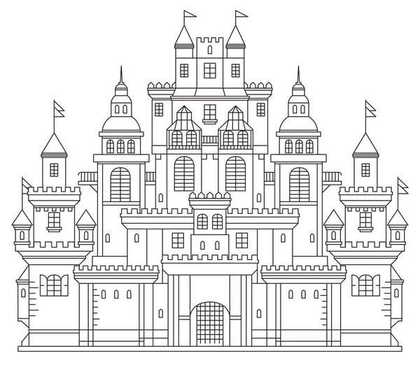 Château conte de fées, vecteur — Image vectorielle