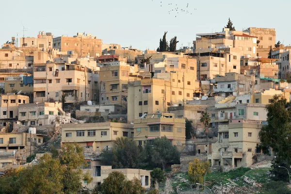 Amman Ürdün Kentin Yerleşim Bölgesinde Binalar Için Görüntüleyin — Stok fotoğraf