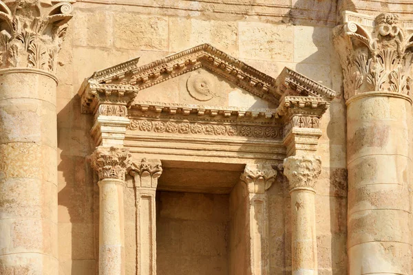 Hadrian Kemeri Nin Ayrıntıları 129 Ürdün Arkeoloji Şehri Jerash Mparator — Stok fotoğraf