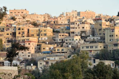 Amman, Ürdün kentin yerleşim bölgesinde binalar için görüntüleyin.