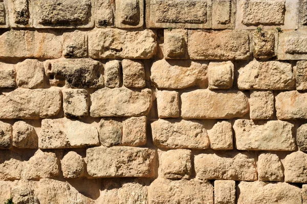 Τείχος Της Κατεστραμμένης Ελληνορωμαϊκής Πόλης Gerasa Στο Jerash Της Ιορδανίας — Φωτογραφία Αρχείου