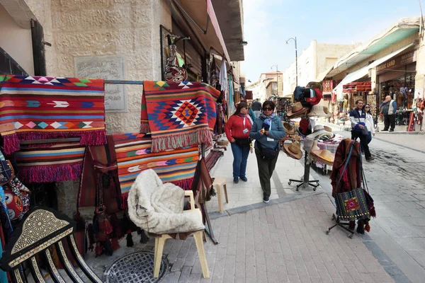 Madaba Jordan February 2020 Unidentified People Street Madaba Jordan February — Stock Photo, Image