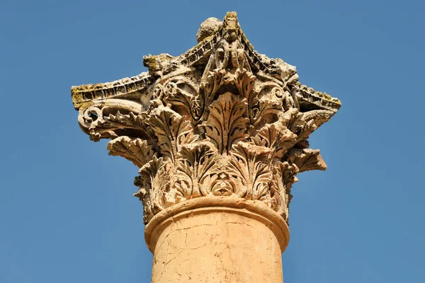 ヨルダン ヤラシュのゲラサ ローマの廃墟の列 — ストック写真