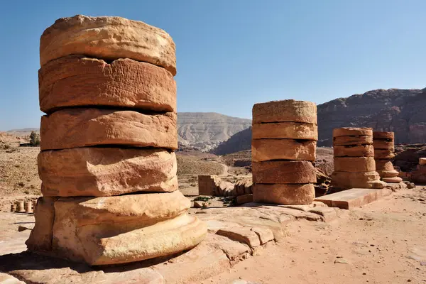 Petra Ürdün Güneyinde Tarihi Arkeolojik Şehir — Stok fotoğraf