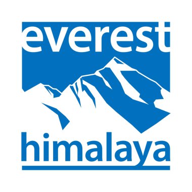 Everest Dağı, tırmanış, yürüyüş, dağcılık ve diğer uç aktiviteler şablon, vektör