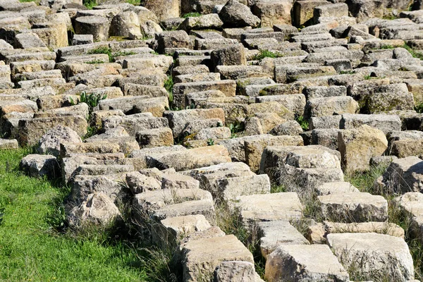 Αποκλεισμός Της Κατεστραμμένης Ελληνορωμαϊκής Πόλης Gerasa Στο Jerash Της Ιορδανίας — Φωτογραφία Αρχείου