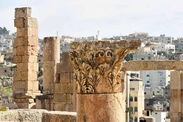 Ruïneerde Grieks Romeinse Stad Gerasa Jerash Jordanië — Stockfoto