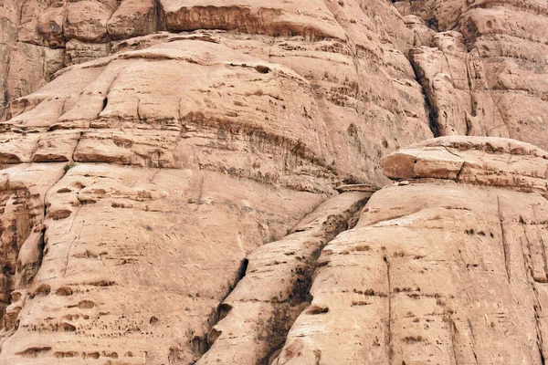 Wadi Rum Szikla Sivatag Közeli Felület Wadi Rum Dél Jordániai — Stock Fotó