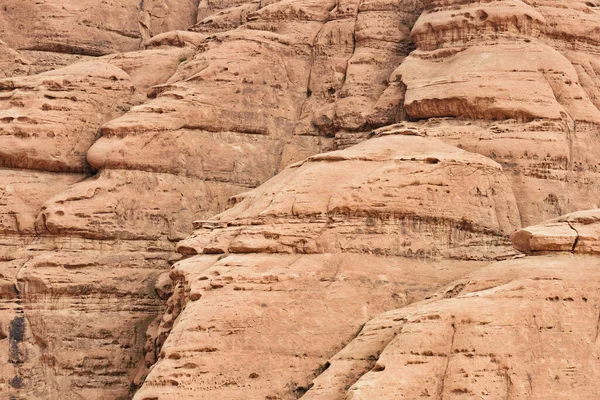 Wadi Rum Rock Desert Close Surface Wadi Rum Vale Cortado — Fotografia de Stock