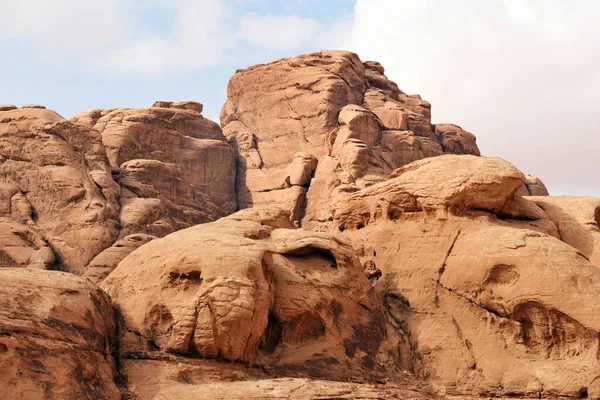 Wadi Rum Rock Desert Wadi Rum Est Une Vallée Creusée — Photo