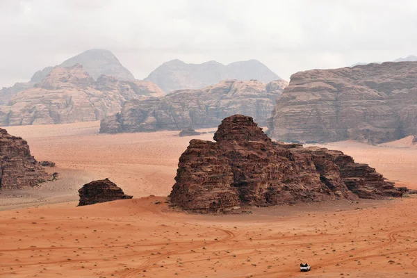 Wadi Rum Szikla Sivatag Közeli Felület Wadi Rum Dél Jordániai — Stock Fotó