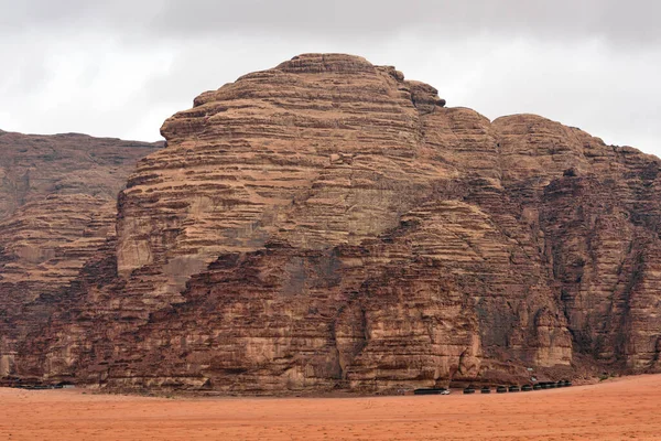 Wadi Rum Szikla Sivatag Wadi Rum Dél Jordániai Homokkő Gránit — Stock Fotó