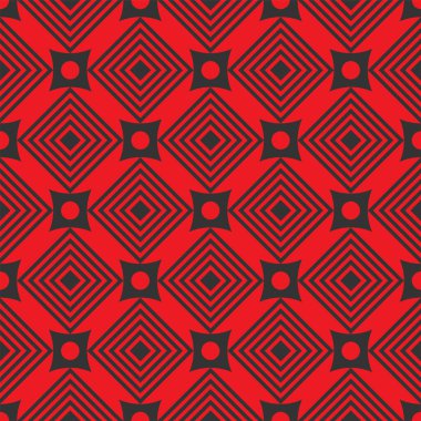 Basit doğrusal geometrik dikişsiz desen, vektör illüstrasyonu