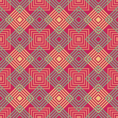 Basit doğrusal geometrik dikişsiz desen, vektör illüstrasyonu