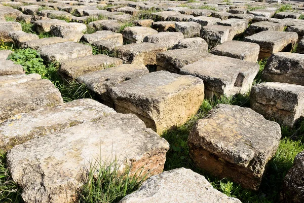 Αποκλεισμός Της Κατεστραμμένης Ελληνορωμαϊκής Πόλης Gerasa Στο Jerash Της Ιορδανίας — Φωτογραφία Αρχείου