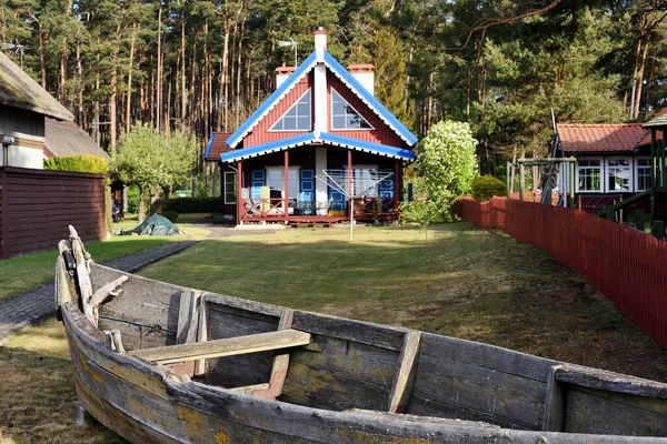 Traditional Fishermans House Preila Lithuania Preila Resort Town Lithuania Located — Stock Photo, Image