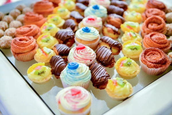 Cake platter diversified Stock Photo
