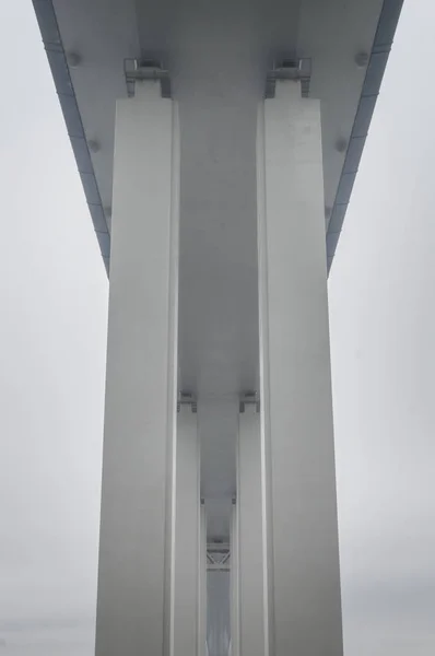 A ponte russa. Colunas . — Fotografia de Stock