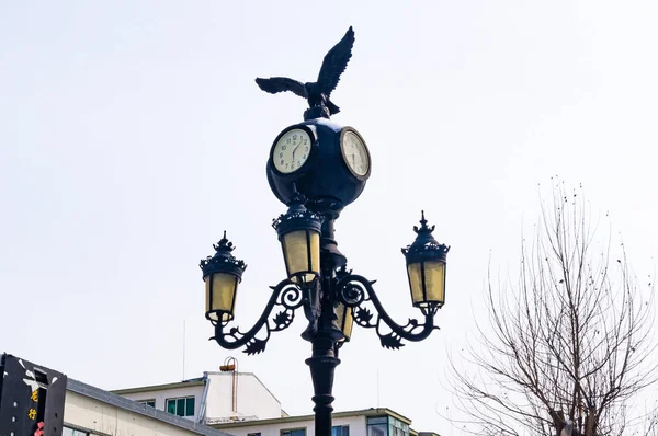 Street Lantern on Hunchun Street in China — Stock Photo, Image