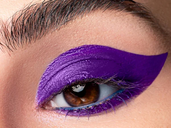 Eleganci Detail Krásné Ženské Oko Módní Oční Stíny Tužka Oči — Stock fotografie