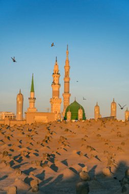 Madinah Nabawi cami de Müslüman mezarlığı.