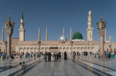 Müslümanların ibadet nabawi Camii, Medine, Suudi Arabistan için toplandı