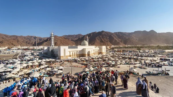 Hegyi Uhud az egyik történelmi hely az iszlám története. — Stock Fotó