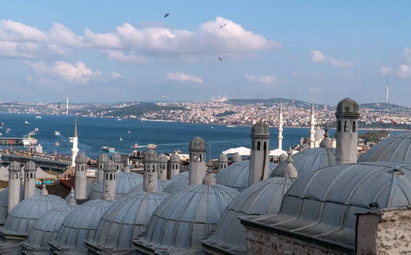Dômes d'Istanbul sur le Bosphore — Photo