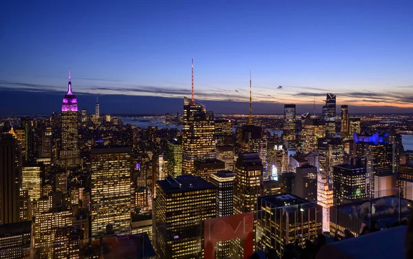 New York City silueti, Manhattan, New York, Usa. — Stok fotoğraf