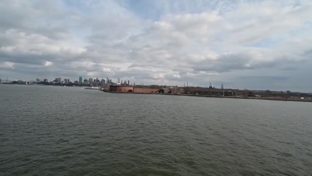 Nueva York Febrero 2020 Panorama Ciudad Nueva York Con Manhattan — Vídeo de stock