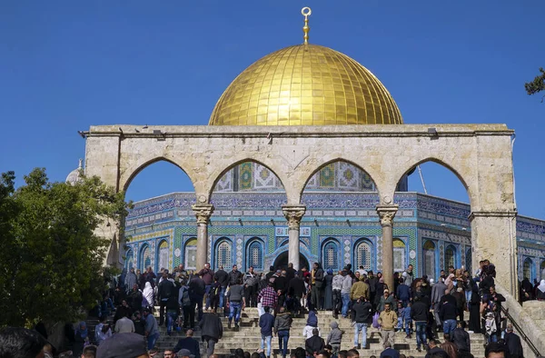 Jerozolima Izrael Lutego 2018 Kopuła Skalna Lub Kobbat Sachra Kompleksie — Zdjęcie stockowe