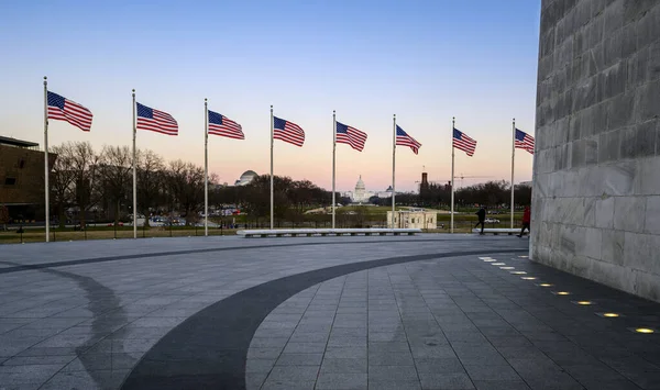 Washington Monument Sjunker Cirklar Förenta Staterna Usa — Stockfoto