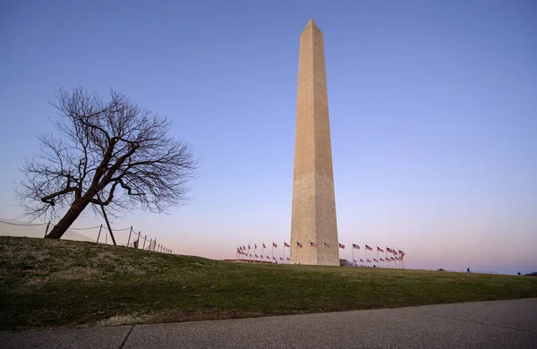 Washington Monument Sjunker Cirklar Förenta Staterna Usa — Stockfoto