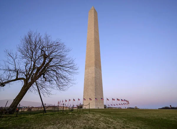 Washington Monument Sjunker Cirklar Förenta Staterna Usa — Stockfoto