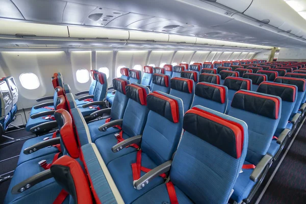 Interiér Letadla Osobní Kabina Moderního Osobního Letadla — Stock fotografie