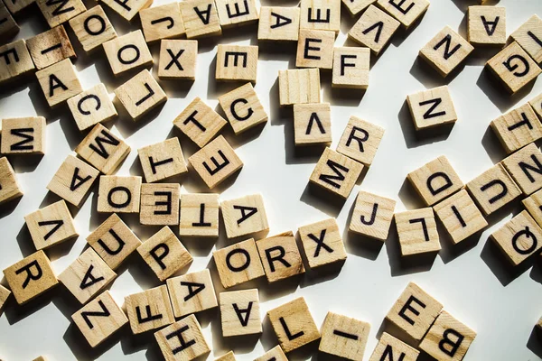 Wooden letter on white background. — Stock Photo, Image