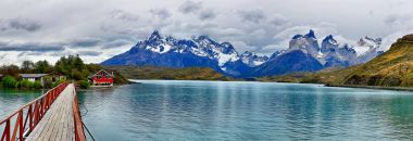 Lake Pehoe at Torres del Paine N.P. (Patagonia, Chile)  clipart