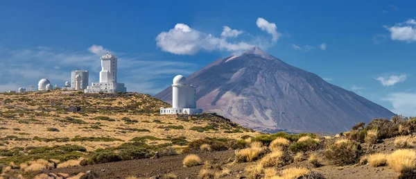 Panoráma Teide Obszervatórium Előtt Tenerife Kanári Szigetek Teide Vulkán Jogdíjmentes Stock Fotók