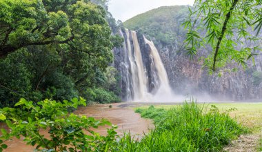 Niagara Fall at island La Reunion in Rain Season