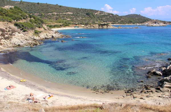 Sarti beach, Chalkidiki, Sithonia, Grécia — Fotografia de Stock