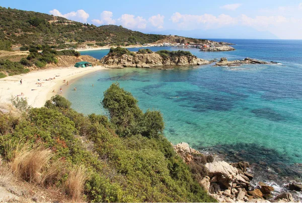 Sarti beach, Chalkidiki, Sithonia, Grécia — Fotografia de Stock