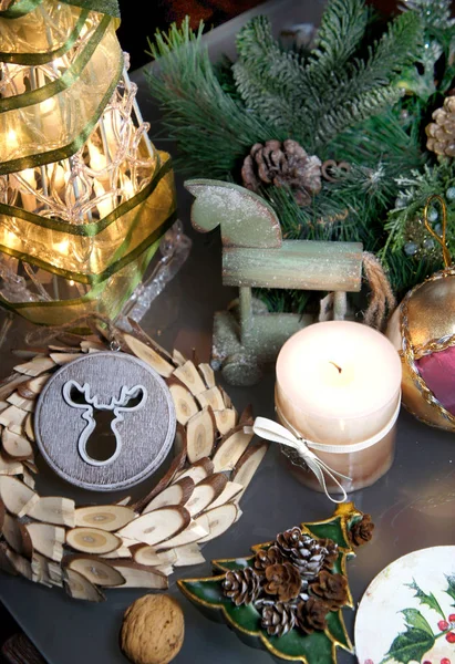 Piękne dekoracje świąteczne — Zdjęcie stockowe