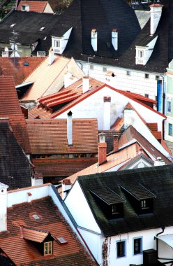 Cesky Krumlov 'un güzel manzarası