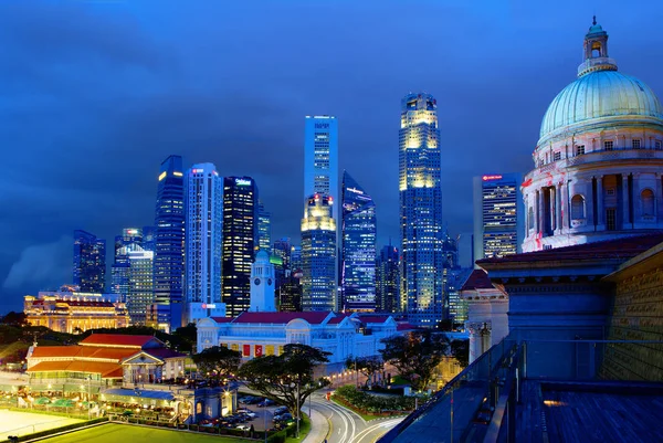 Singapur 2018 Obchodní Centrum Budovy Centrální Obchodní Části Města Jsou — Stock fotografie